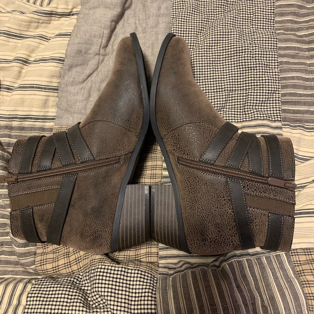 distressed ankle boots